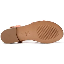 Outlet Sandales plates brides cuir daim Femme Sandales