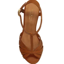 Best Sandales talon brides cuir Femme Sandales