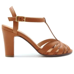 Best Sandales talon brides cuir Femme Sandales