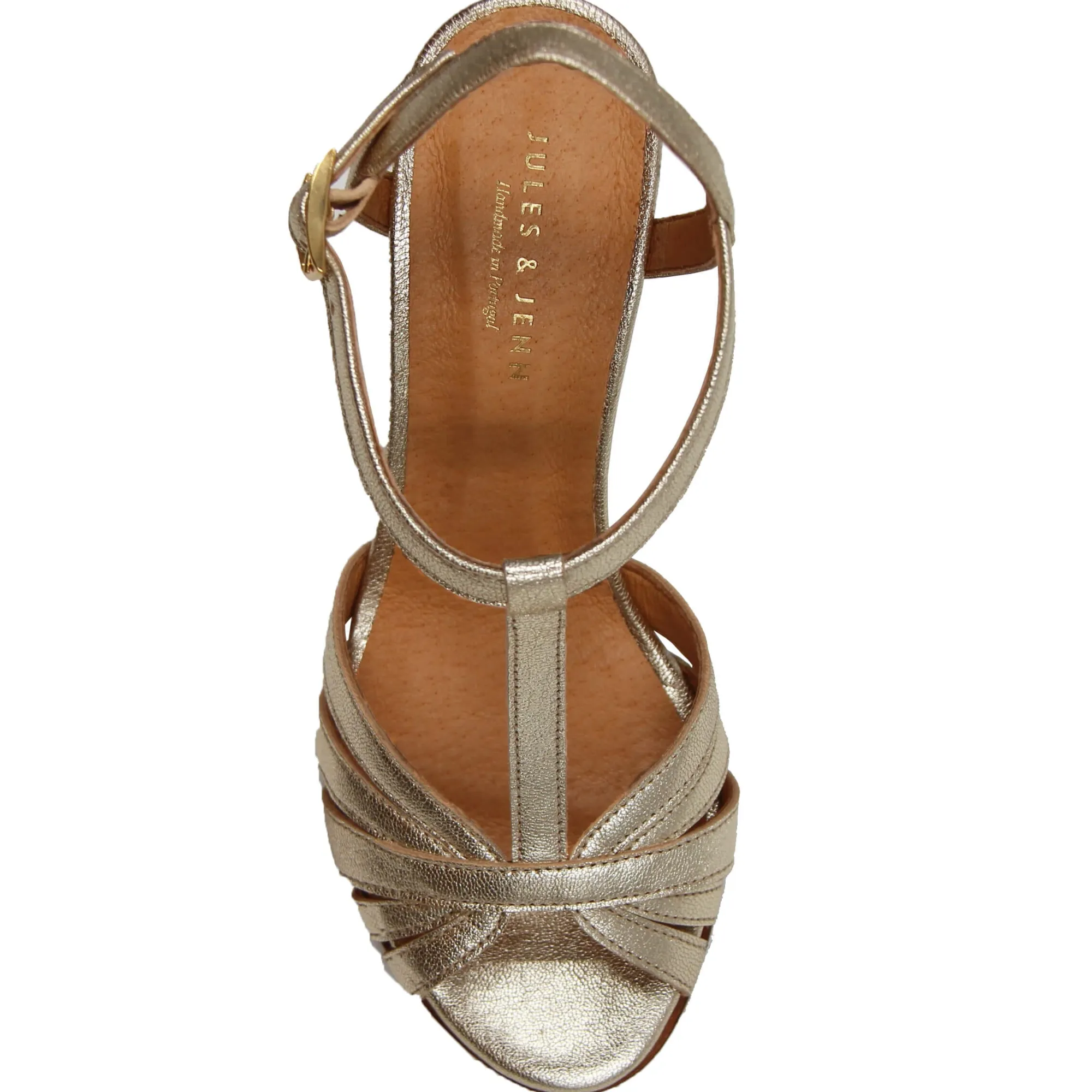 Cheap Sandales talon brides cuir Femme Sandales