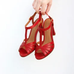 Store Sandales talon brides cuir Femme Sandales