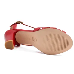 Store Sandales talon brides cuir Femme Sandales