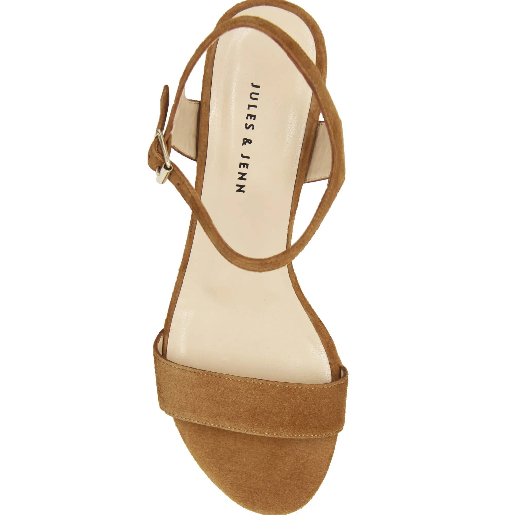 Discount Sandales talon cuir daim marron clair Femme Sandales
