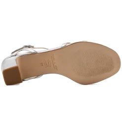 Clearance Sandales talon épurées cuir Femme Sandales