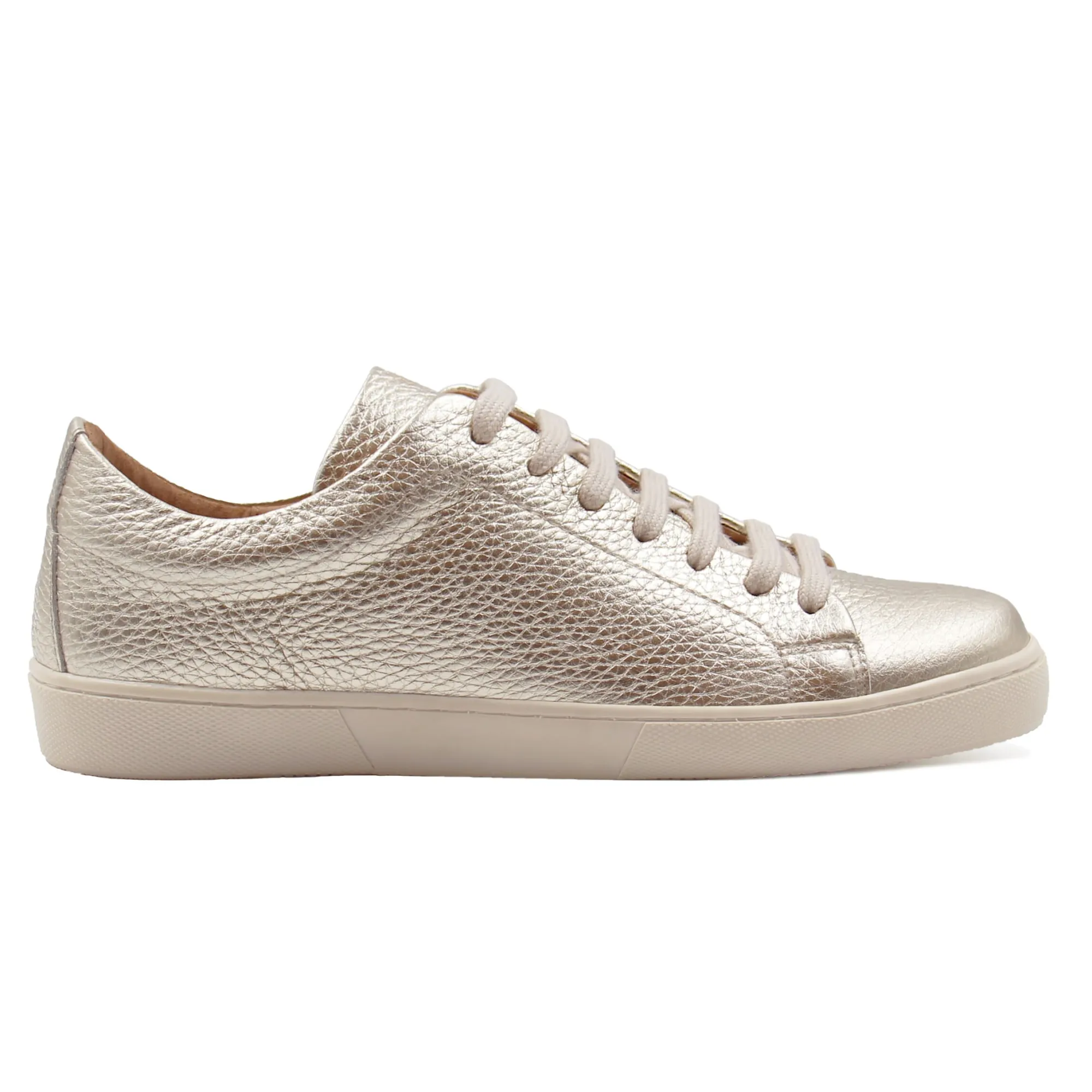 Best Tennis lacet cuir grainé métallisé Femme Baskets