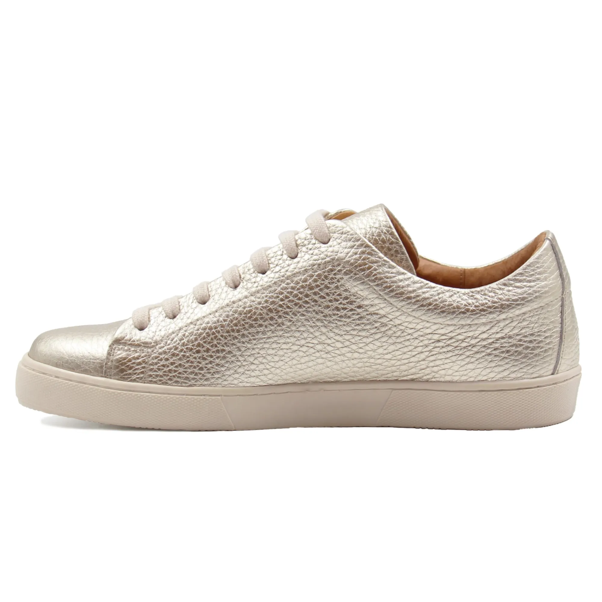 Best Tennis lacet cuir grainé métallisé Femme Baskets