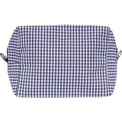 Discount Trousse toile recyclée vichy blanc bleu Femme Dressing Recyclé|Petite Maroquinerie